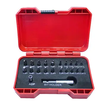 

22PCS Screw Extractor Set Broken Screws Bolt Remover High-speed Drill Tool For Damaged Screws