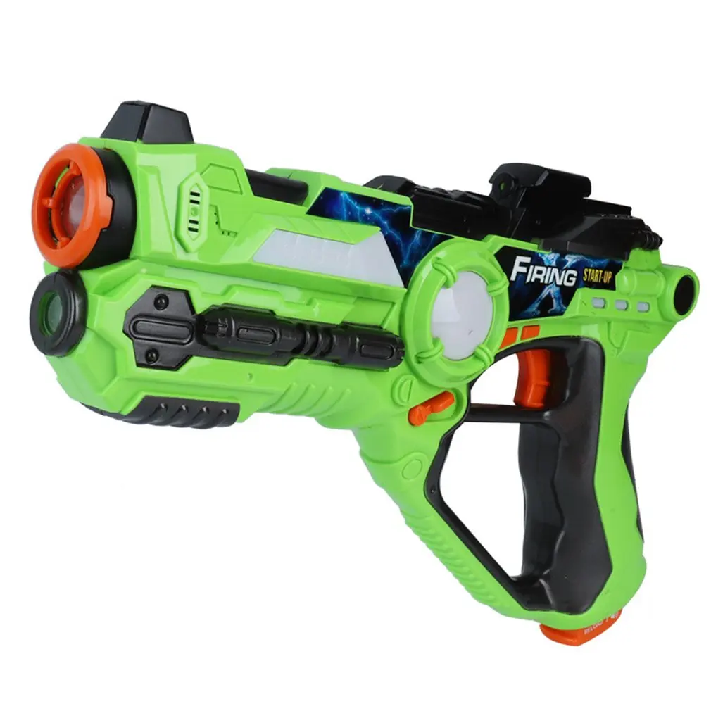 2pcs/set cs game toy guns Green and Blue electric battle toy gun infrared sensor plastic laser tag gun