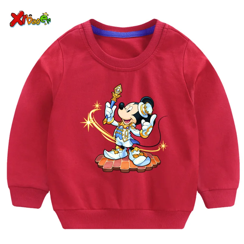 Baby Girls sweatshirts toddler boy hoodie Pullover Printed cute long sleeves children kids new fashion 2T - Цвет: sweatshirt red