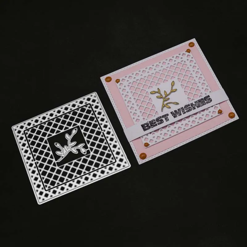

Cutting Dies Square Metal for Scrapbooking Stencil Craft Embossing Letter Square Dies Cuts Background Decor Christmas Dies 2019