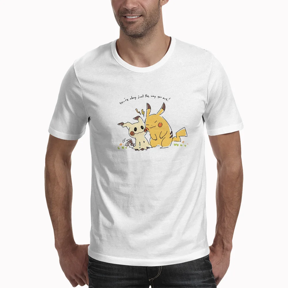 XWT0569 Футболка Пикачу футболка Pokemon повседневные короткие мужские футболки с круглым вырезом Забавные футболки белые мужские топы футболки Одежда - Цвет: XWT0569