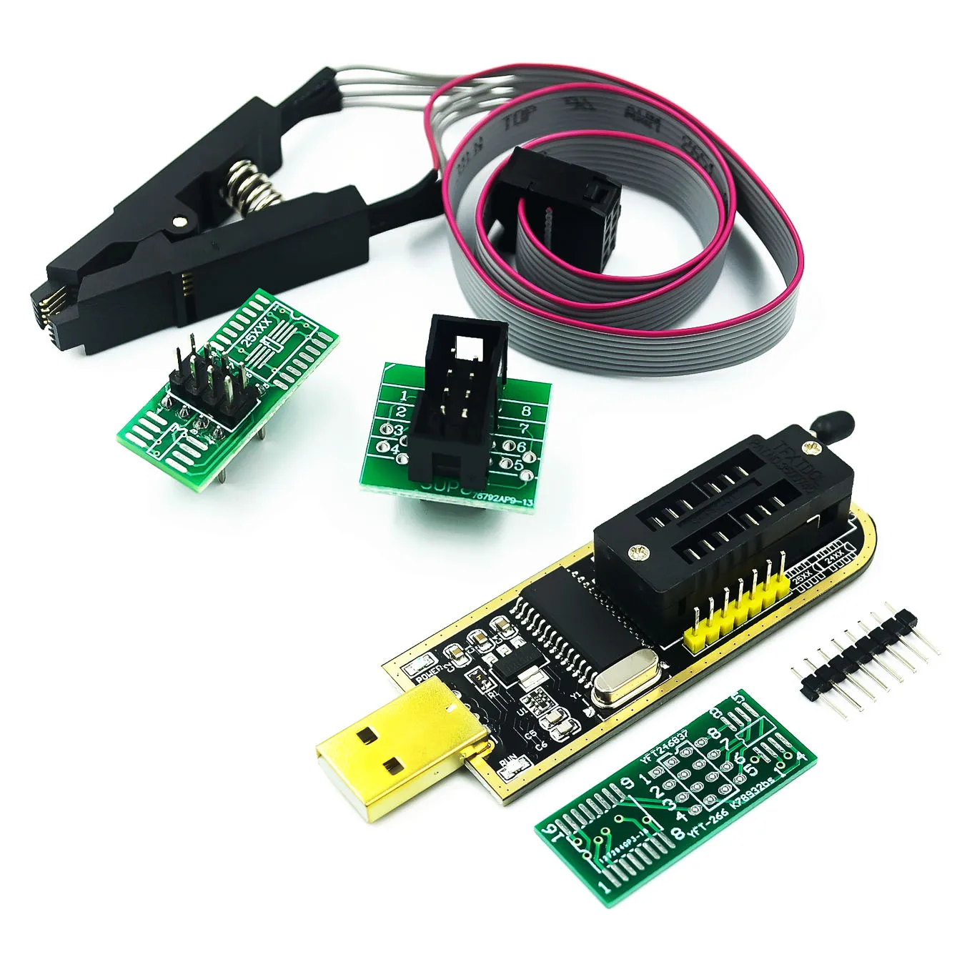 SOIC8 SOP8 тестовый зажим для EEPROM 93CXX/25CXX/24CXX + CH341 24 25 серия Flash BIOS USB программатор