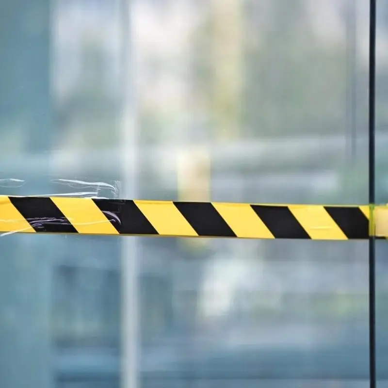 20 м сильный ПВХ Предупреждение ющая защитная лента черный желтый Водонепроницаемый самоклеящаяся Тяговая маркировочная лента для заводского склада на рабочем месте