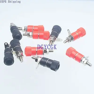 DHL/EMS 200 pcs Terminal Binding Post 4mm Banana Jack Panel mount connector Red &amp Black -h2 | Электроника