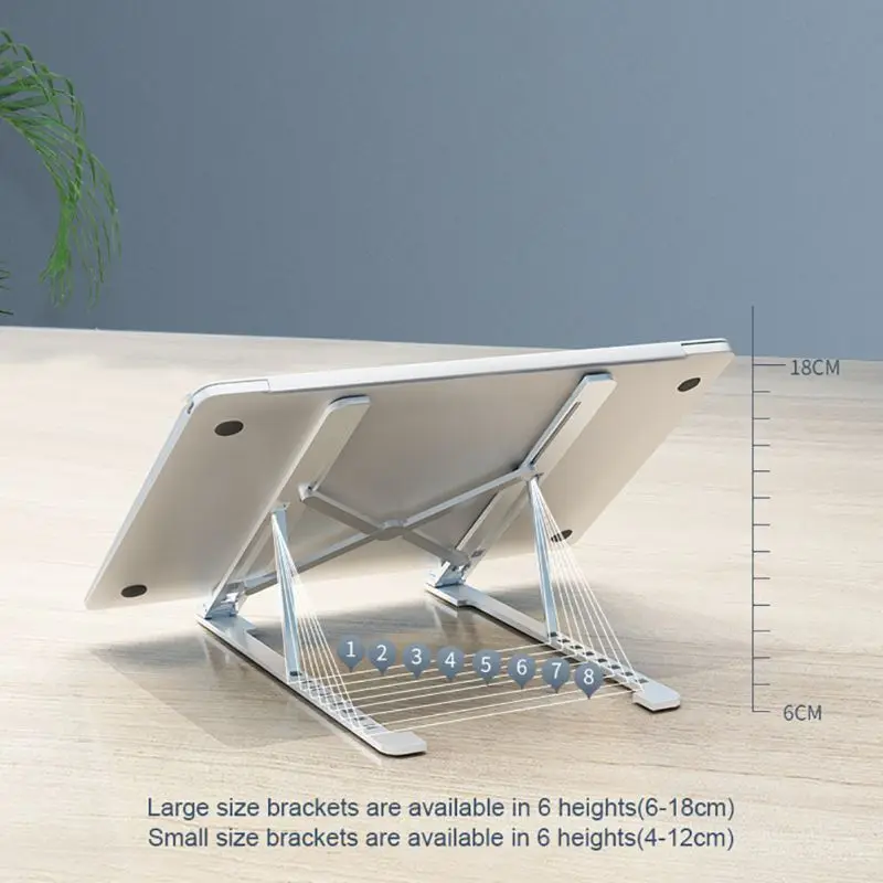 Подставка для ноутбука, складной портативный вентилируемый Настольный держатель для ноутбука, алюминиевый стенд держатель для ноутбука