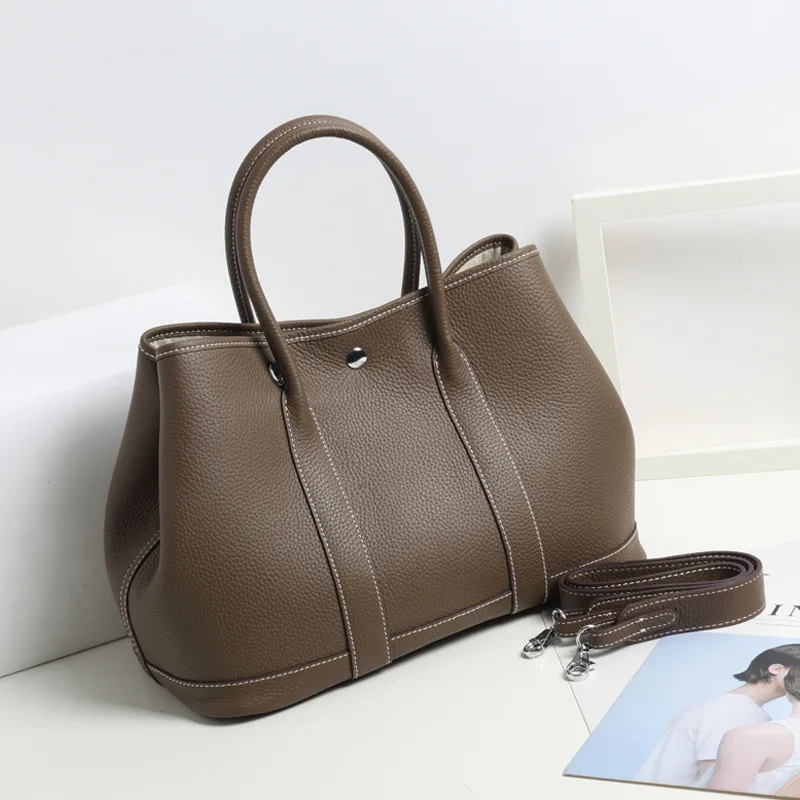 

2019 New Style Fashionable Genuine Leather Women's Bag Large Single-shoulder and Diagonal Cross-bag