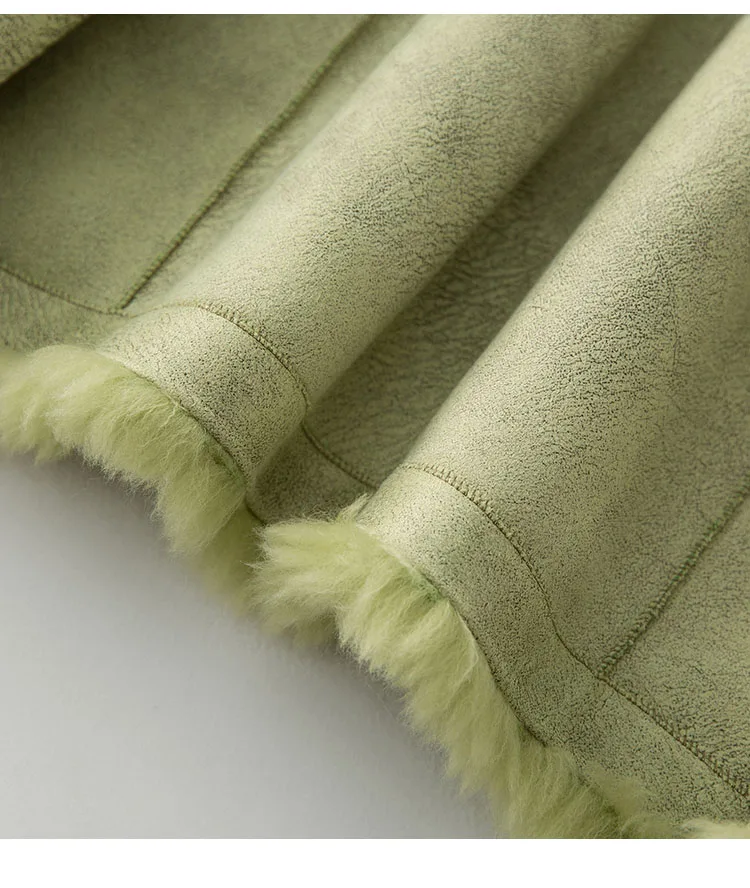 Women Winter Natural Real Fur Coats Granulated sheep sheep shearing coat fur one Warm lambswool fur Jacket