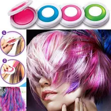 4 Color Hair Dyeing Pressed Powder No Stimulation Easy To Clean Disposable Temporary Hair Coloring Powder Hair Coloring Products