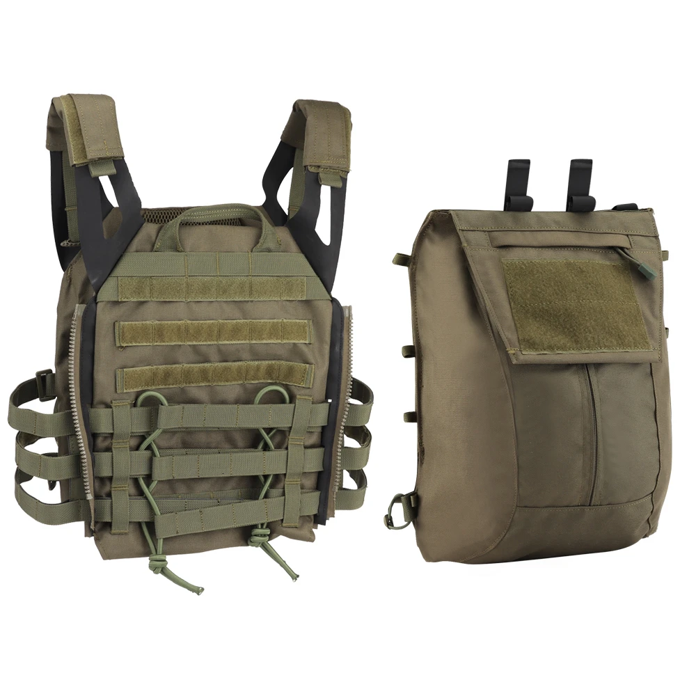 ArmyGreen Тактический, для жилета, для страйкбола JPC 2,0 Легкий бронежилет боевой на молнии панель сумка охотничий Molle аксессуары нейлон Пейнтбол один комплект - Цвет: ArmyGreen