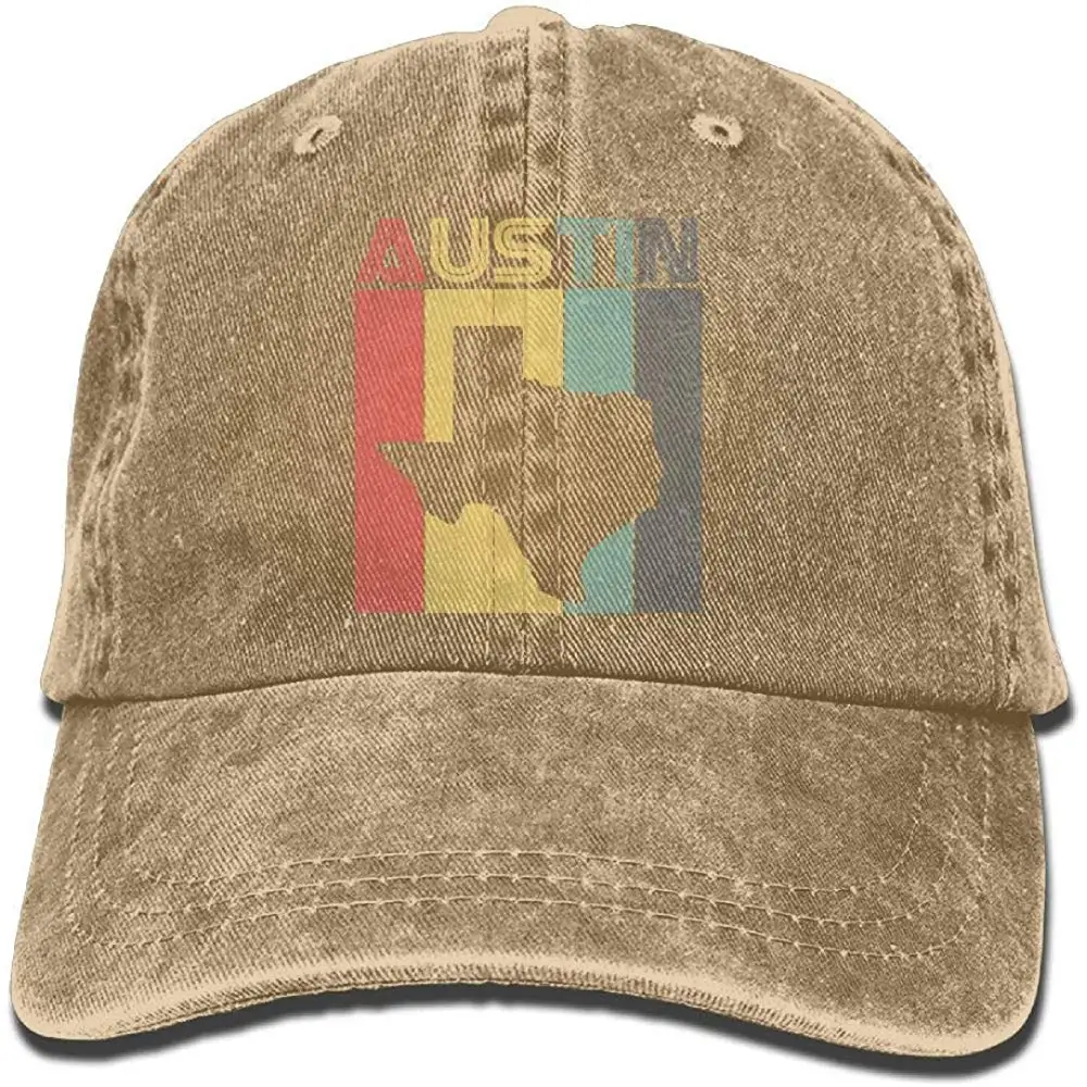 Остин Техасский Ретро винтажная унисекс Джинсовая Шляпа От Солнца регулируемая бейсболка