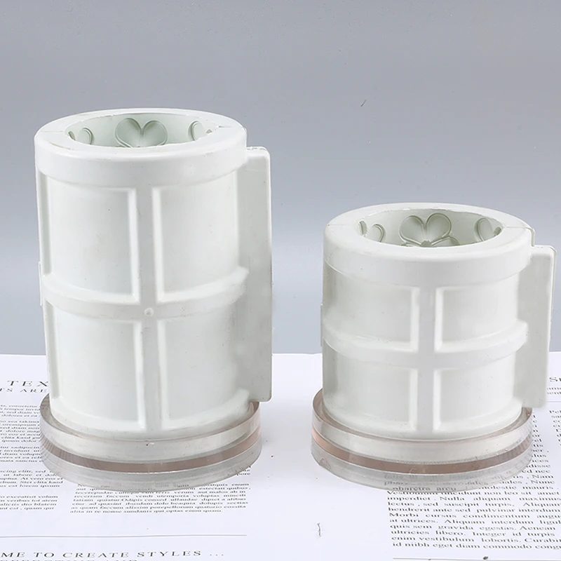 Модные DIY ручной работы цветок резьба свечи формы цилиндрической свечи формы diy свечи формы для украшения дома lz27