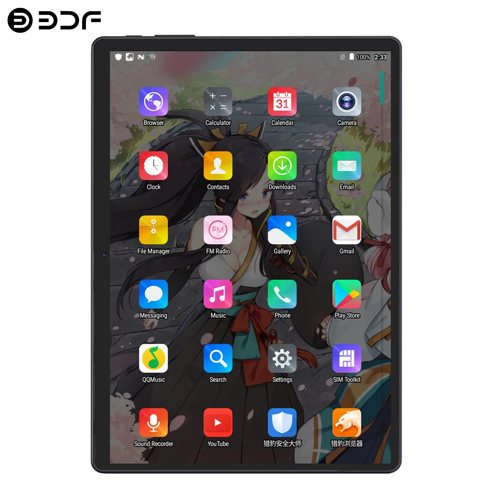 BDF Phablet 10,1, планшет, сенсорный экран, Android 7,0, четыре ядра, Tab, 4 ГБ/64 Гб Камера, МП, WiFi, 10 дюймов, планшетный ПК, 4G LTE Pro Pc