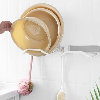 

Bathroom Adhesive Storage Rack Washbasin Holder Towel Frame Kitchen Board Drain Rack Organizer Bathroom Shelf Hanger Tools