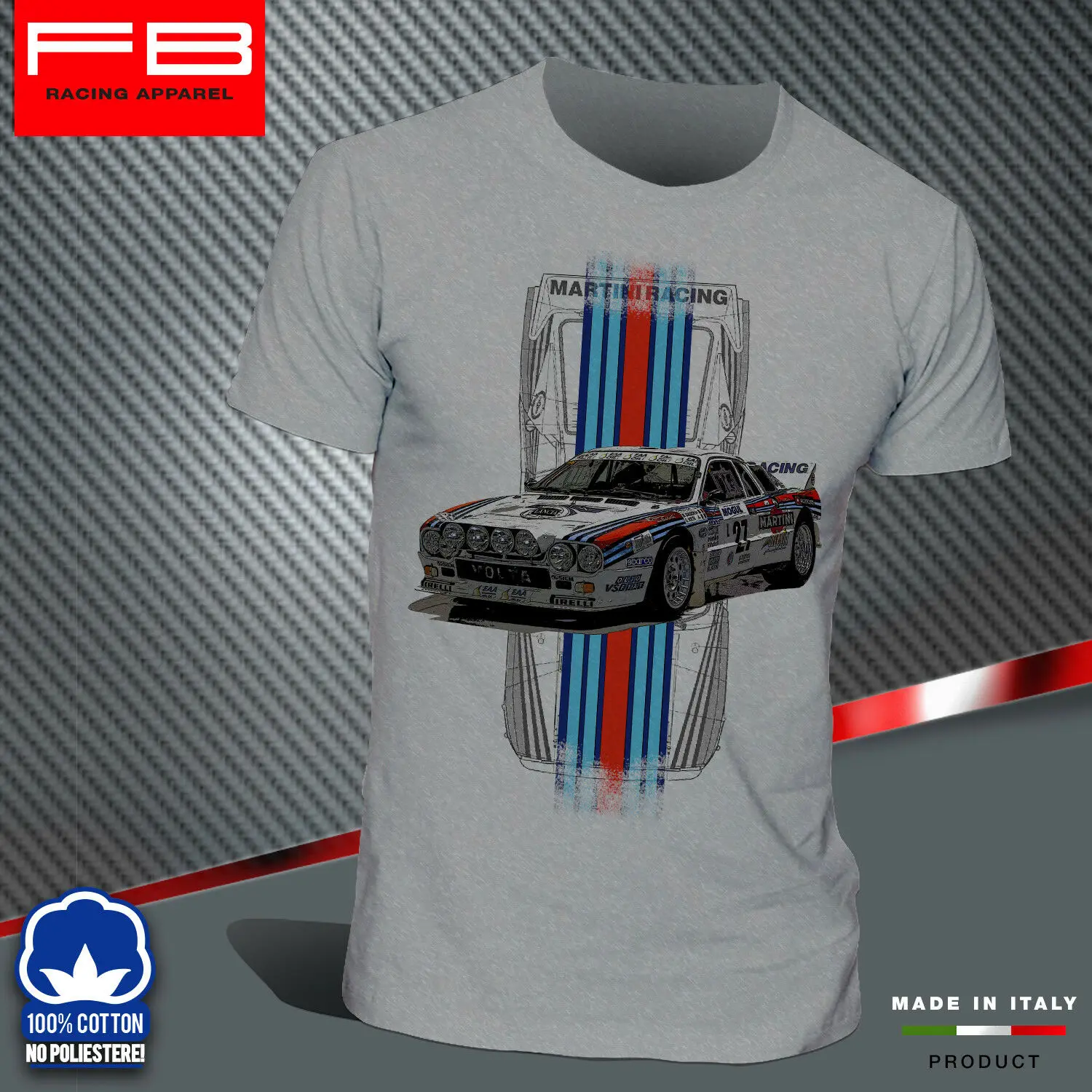 2020 крутая футболка Uomo Lancia 037 Martini Racing Abarth Rally Legend S4 Tee | Мужская одежда