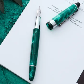

Moonman Penbbs Celluloid Acrylic Fountain Pen Resin No Pen Clip Iridium Fine Nib Fashion Office Writing Gift Pen Set