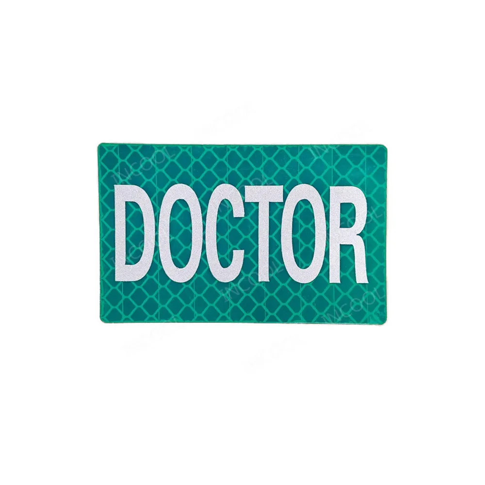 DOCTOR Green Светоотражающие патчи EMT первой помощи врачу медсестрам парамедическая нашивка Тактическая Военная Боевая патчи боевые аварийные спасательные значки - Цвет: DOCTOR Green