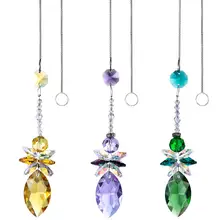 Хрустальные Восьмиугольные бусины от H& D в форме ангела, радуги, с подвеской в форме каплевидной капли, упаковка из 3