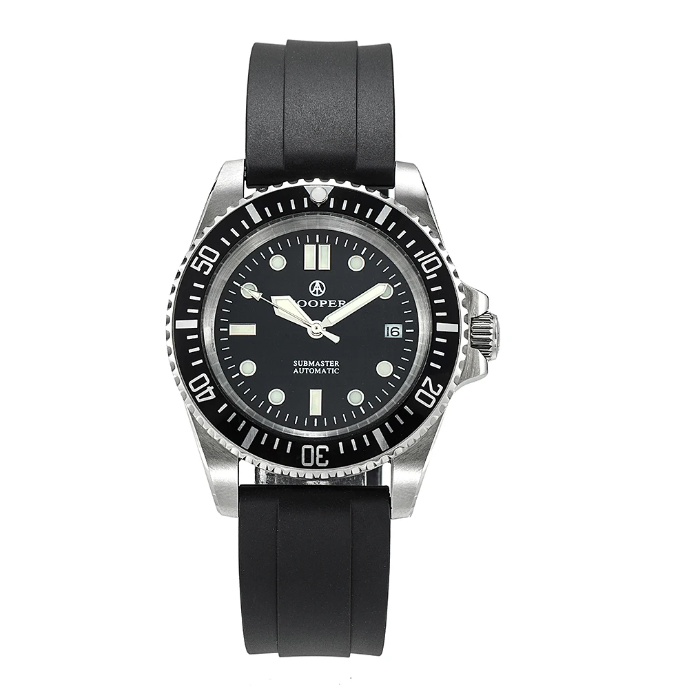 43mm Miyota 8215 Factory Direct Cooper Submaster MWC Men's Automatic Self-wind Watch with Rubber Band C3 Luminous 200M Diving | Наручные