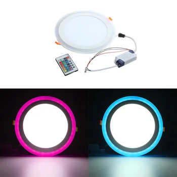 

24W RGB Dual Color LED Ceiling Light Round Remote Control LED Panel Down Lamp Night light Indoor Lighting 85-265V