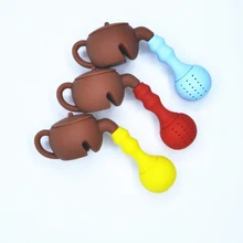 Новинка, чайный горшок в форме чайного пакетика, фильтр для заварки, пищевой силиконовый чай/сито аксессуары для кофе, интересный партнер