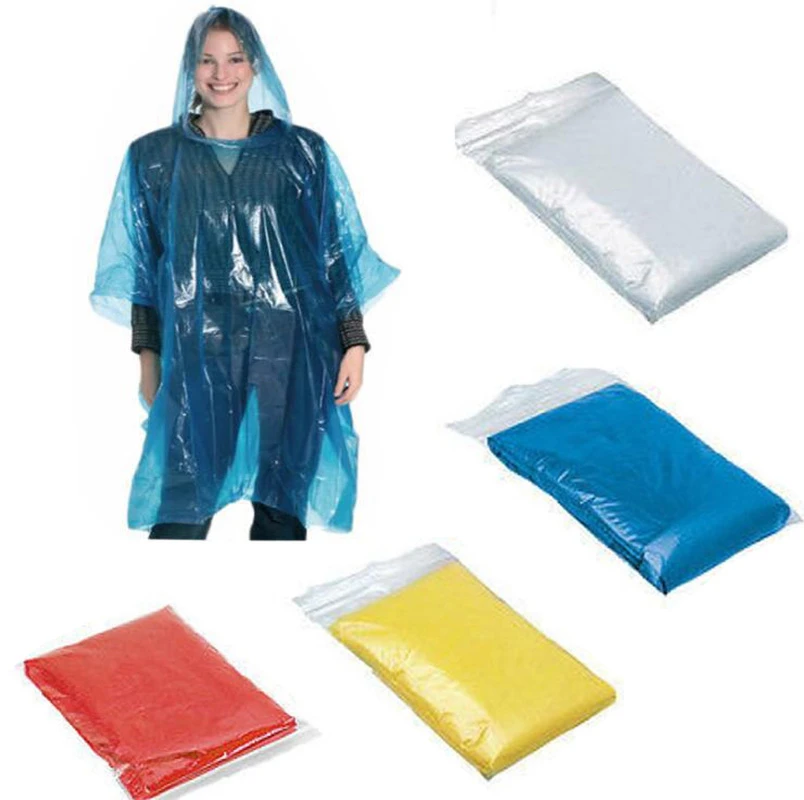 Chubasquero Universal desechable para adulto, impermeable, plegable, para viajes, conciertos, motocicleta|Impermeable de motero| - AliExpress