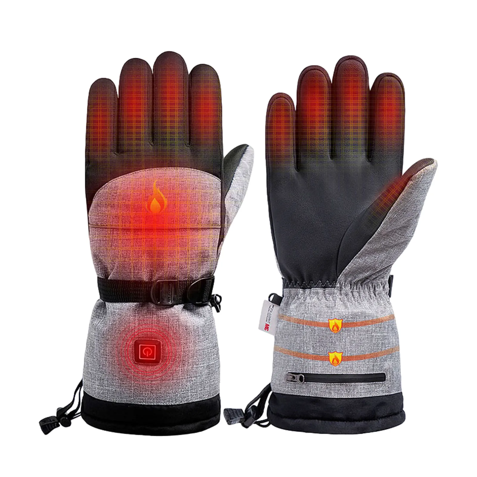 3pcs/set 1pair Electric Heating Gloves2pc Battery Box Outdoor Winter