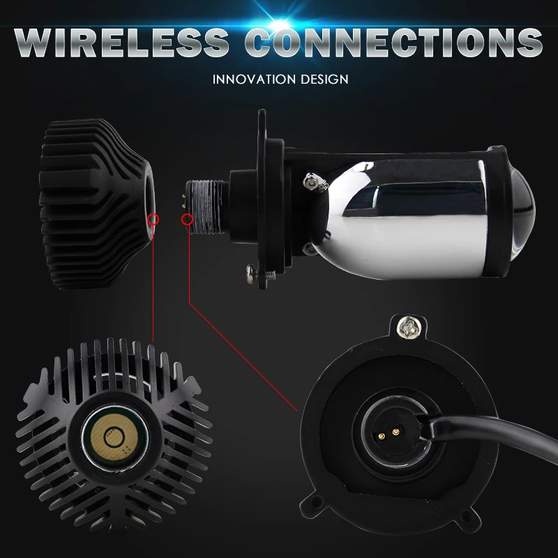 2 개/대 H4 9003 하이/로우 빔 LED 미니 프로젝터 렌즈 자동차 스타일링 헤드 라이트 전구 자동차 램프 20000LM 초점 조명
