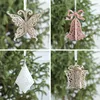 Christmas Tree Butterfly Decoration Home Christmas Party White Bell Pendant Wedding Ornament Kids Gift Christmas Decor Ornament 1