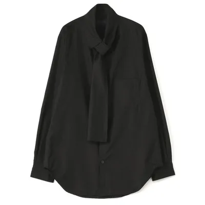 Мужская рубашка с галстуком Yamamoto style Yohji блузка для джентльменов темного