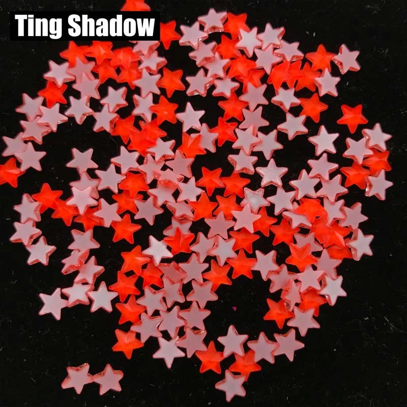 Orange 120pcs 120 шт Звезда флуоресцентный кристалл светящийся не исправление ногтей неоновый зеленый розовый желтый Одежда со стразами 3D украшение для ногтей - Цвет: Orange 120pcs