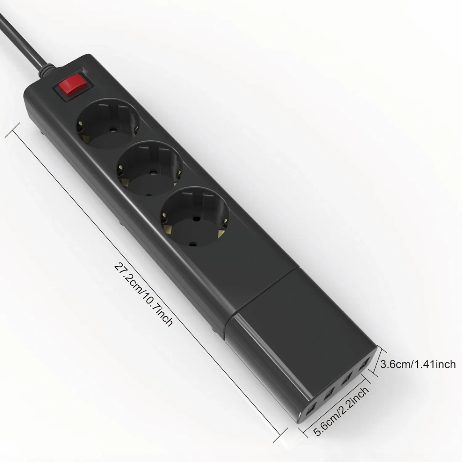 Мощность полосы несколько розетка с USB 3 ЕС розетки 4 Порты съемный Быстрый