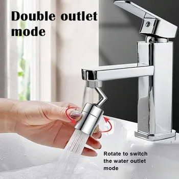 

Universal Splash Filter Faucet 720 Degree Rotation Water Outlet Dual Function Bathroom Filter Foamer Aerators