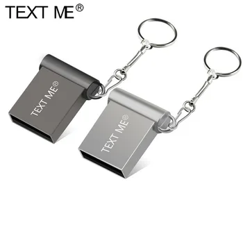 

TEXT ME metal cle usb flash drive 32GB 16GB pendrive 128GB 64GB waterproof pen drive 8GB flash usb 2.0 memoria usb stick key