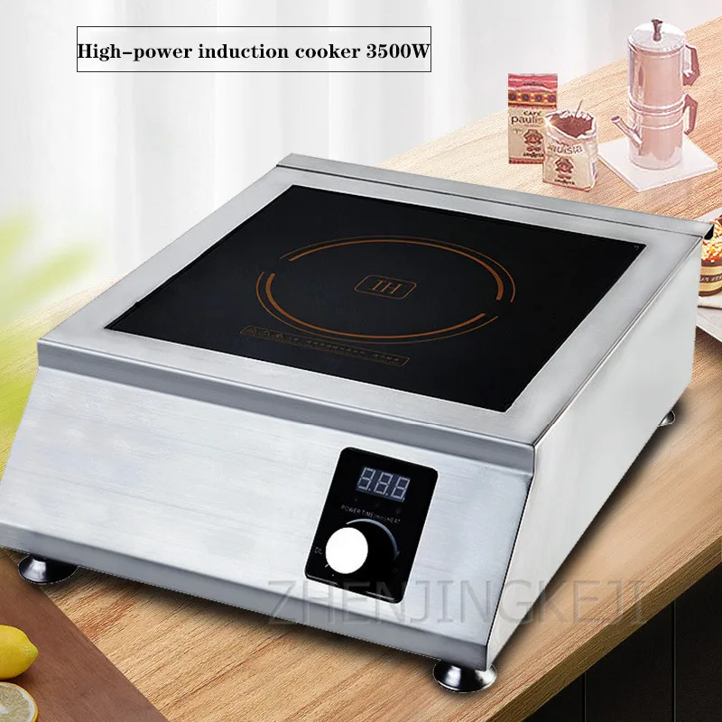 3500w Commercial Induction Cooker 5 Speed Adjustment High Power Stainless Steel Intelligent Waterproof Plane Induction Cooker