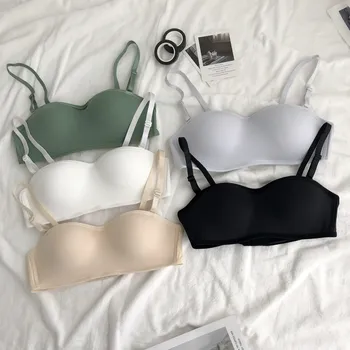 

Summer 2020 New Strapless Underwear Gather Non-slip Wrapped Tube Top Style Collar Without Steel Rings Hidden Bra