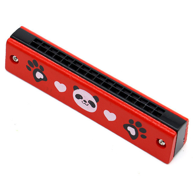 Holes Cute Harmonica Musical Instrument Montessori Educational Toys Cartoon Pattern Kids Wind Instrument Children Gift Kids
