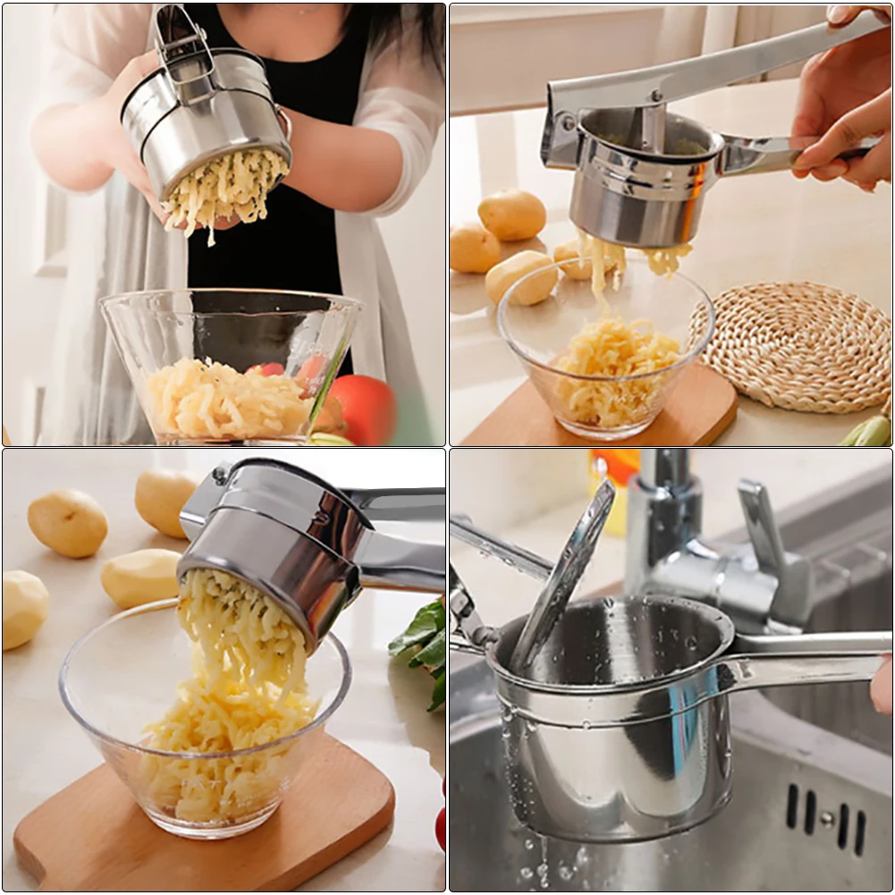 3 in1 Stainless Steel Portable Home Fruit Extractor Juice Blender Potato Masher Puree Fruit Vegetable Press Maker Set gift