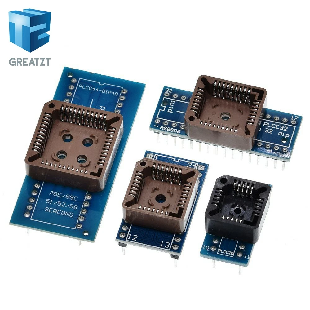 PLCC20 PLCC28 PLCC32 PLCC44 to DIP 20 28 32 44 USB Универсальный программатор IC адаптер для TL866CS TL866A