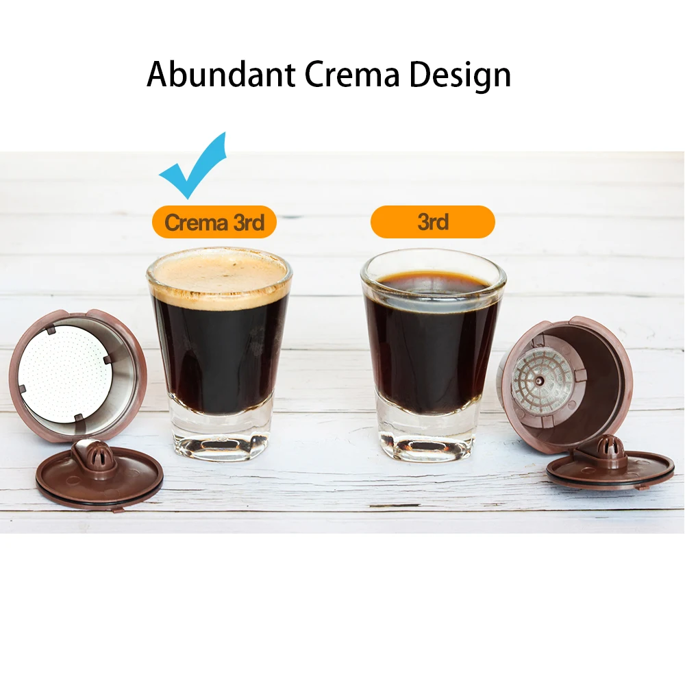 I Cafilas многоразовые капсулы Gusto совместимы с Nescafe DolceGusto пищевой PP Crema чашка заправка многоразового использования - Цвет: 1Normal 1Crema