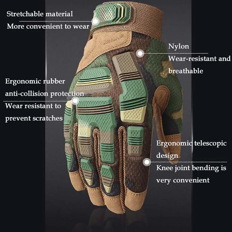 6 Colors Autumn Cycling Gloves Full Finger Adjustable Comfortable Anti-slip Outdoor Motorcycle Riding Climbing Boxing Handwear