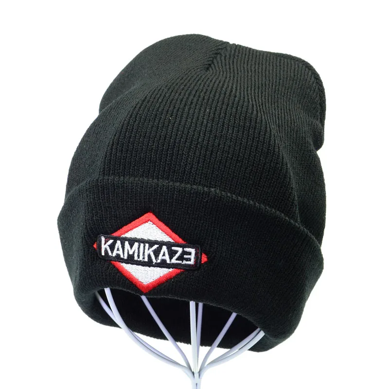 Kamikaze вязаная шапка Eminem последний альбом шапки KAMIKAZE вышивка бини зимняя теплая Skullies & лыжные шапочки эластичная вязаная шапка