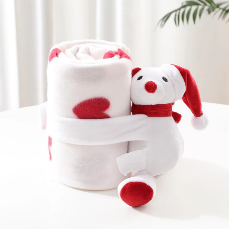 Коралловое флисовое красное рождественское снежное веселое Новогоднее рождественское покрывало, диван-кровать, телевизор, подарочное Одеяло 100*80 см