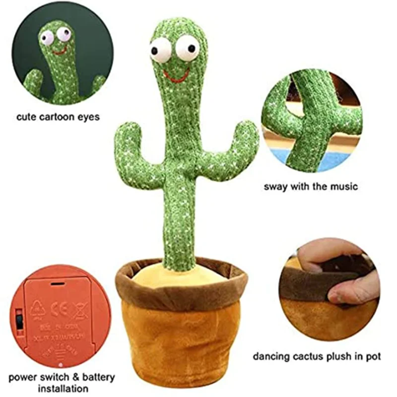 子供のためのサボテンのおもちゃ 音声制御付きのかわいいおもちゃ 音付き アクションゲーム カワイイ サボテンのおもちゃ 教育玩具 ギフト Aliexpress Toys Hobbies