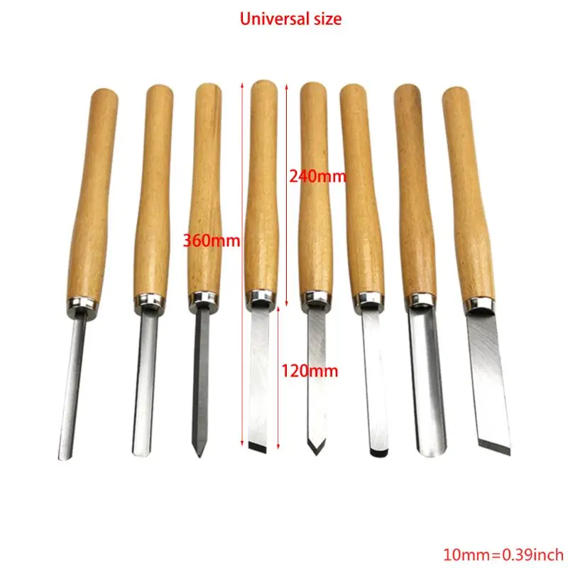 8 шт. нож для резьбы по дереву токарный станок долото набор токарных инструментов деревообрабатывающий долото косой пробор копье