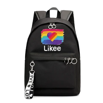 

Women Men Likee backpack Mochila Boys Girls School Backpack Children BookBag Black Pink Travel Bag Likee Luminous backpack