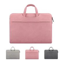 Новинка, сумка для ноутбука из искусственной кожи 13,3, 14, 15,6 дюймов, водонепроницаемая сумка для ноутбука, рукав для Macbook Air Pro 13, 15, портфель для компьютера, сумка