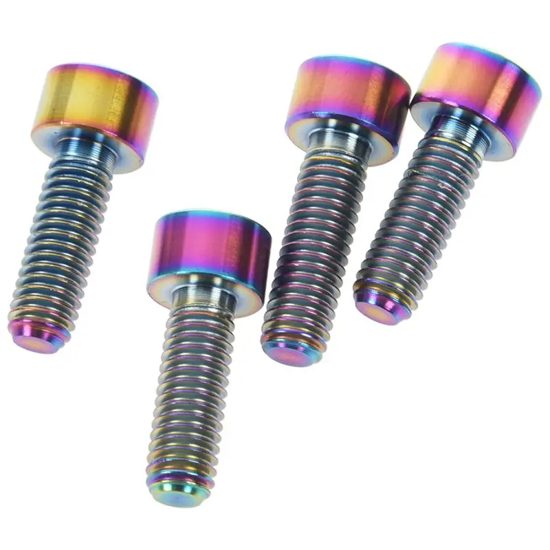 4 шт. Ti Титан M6x20mm шестигранный конический болт цветной