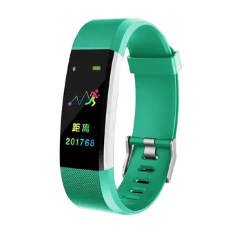 

Hot ID115plus color screen smart hand heart rate oxygen monitoring waterproof sports smart bracelet wristband