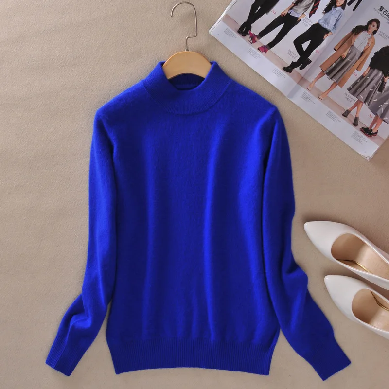 2019 Autumn Sweaters Turtleneck Women Winter Clothes Leisure Cashmere Knitwear Sweater Thick Knitted Shirt Tops Sweaters Black