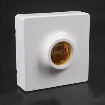 

AC250V 10A Surface Mounted Square E27 Light Socket Bulb Adapter Lamp Holder Conversion for LED Converter Lighting Accessory